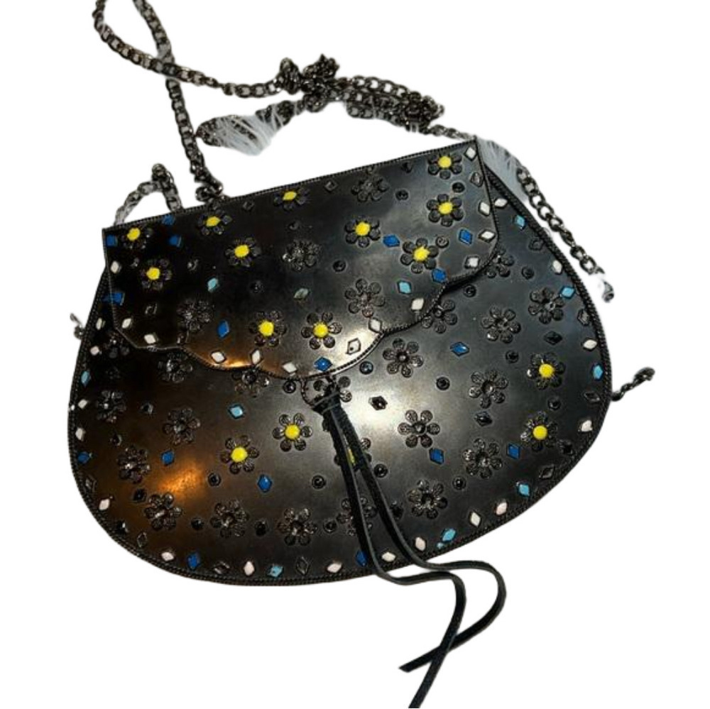 Sam Edelman Georgina metal and leather crossbody bag